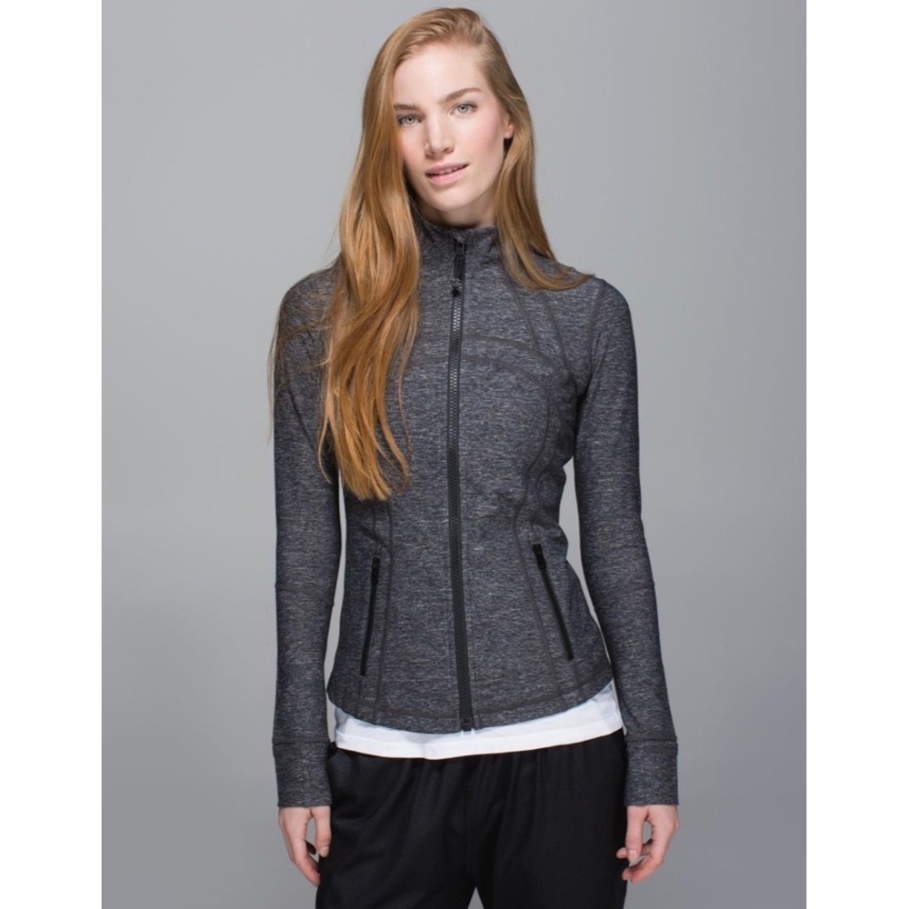 Lululemon Define Jacket Heathered Charcoal Gray Luon Full Zip Size 10